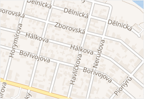 Hálkova v obci Dobříš - mapa ulice