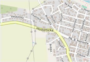 Hostomická v obci Dobříš - mapa ulice