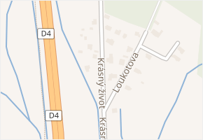 Krásný život v obci Dobříš - mapa ulice