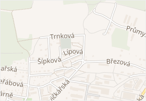 Lípová v obci Dobříš - mapa ulice