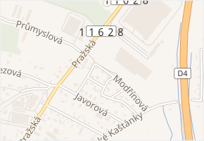 Modřínová v obci Dobříš - mapa ulice