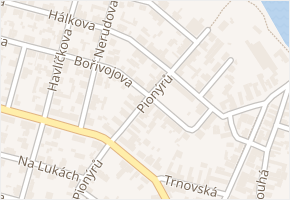 Pionýrů v obci Dobříš - mapa ulice