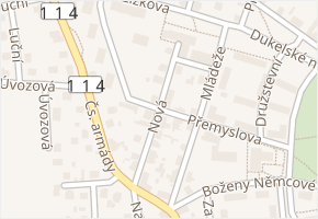 Přemyslova v obci Dobříš - mapa ulice