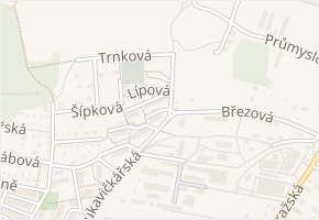 Růžová v obci Dobříš - mapa ulice