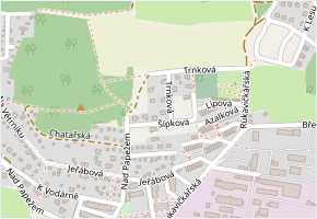 Šípková v obci Dobříš - mapa ulice