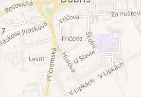 Tylova v obci Dobříš - mapa ulice