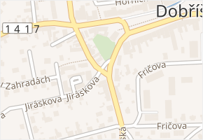 Tyršovo náměstí v obci Dobříš - mapa ulice