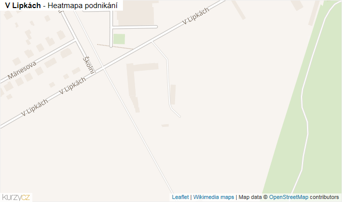 Mapa V Lipkách - Firmy v ulici.