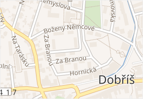 Za Branou v obci Dobříš - mapa ulice