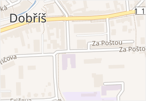 Za Poštou v obci Dobříš - mapa ulice