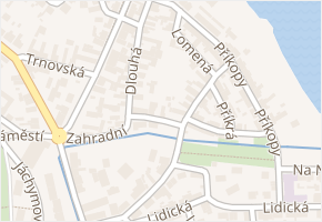 Zahradní v obci Dobříš - mapa ulice