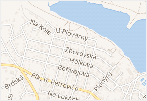 Zborovská v obci Dobříš - mapa ulice