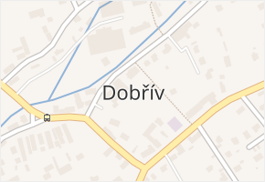 Dobřív v obci Dobřív - mapa části obce