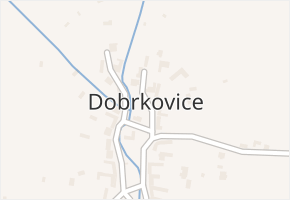 Dobrkovice v obci Dobrkovice - mapa části obce