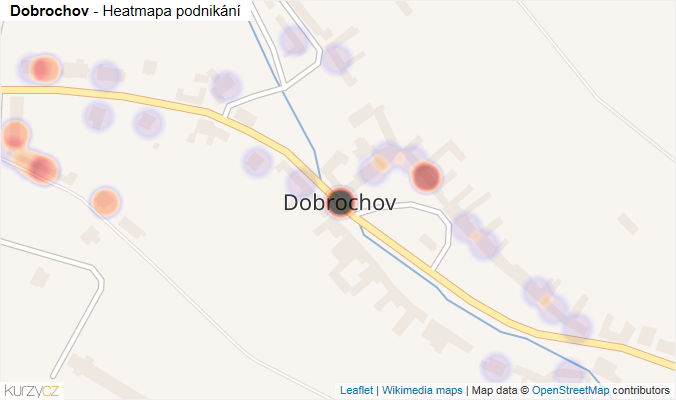 Mapa Dobrochov - Firmy v části obce.
