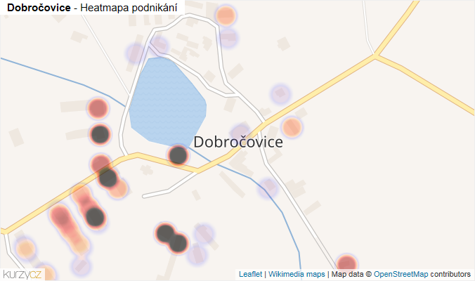 Mapa Dobročovice - Firmy v části obce.