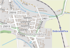 B. Němcové v obci Dobroměřice - mapa ulice