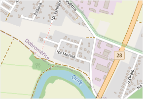 Na Mořině v obci Dobroměřice - mapa ulice