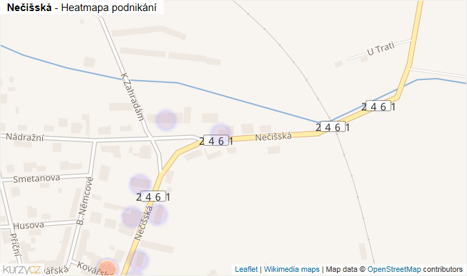 Mapa Nečišská - Firmy v ulici.