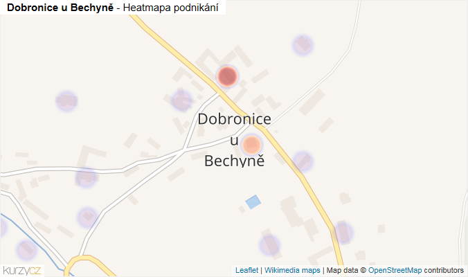 Mapa Dobronice u Bechyně - Firmy v části obce.