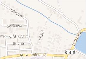 Příkrá v obci Dobronín - mapa ulice
