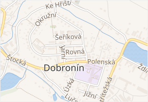 Rovná v obci Dobronín - mapa ulice
