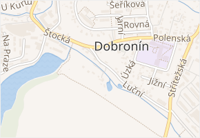 V Zahrádkách v obci Dobronín - mapa ulice