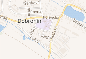 Za Školou v obci Dobronín - mapa ulice
