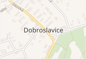 Dobroslavice v obci Dobroslavice - mapa části obce