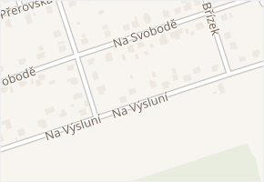 Na Výsluní v obci Dobroslavice - mapa ulice