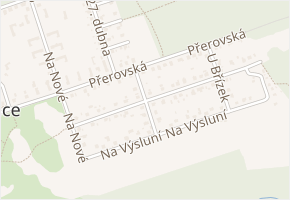 Spartakiádní v obci Dobroslavice - mapa ulice