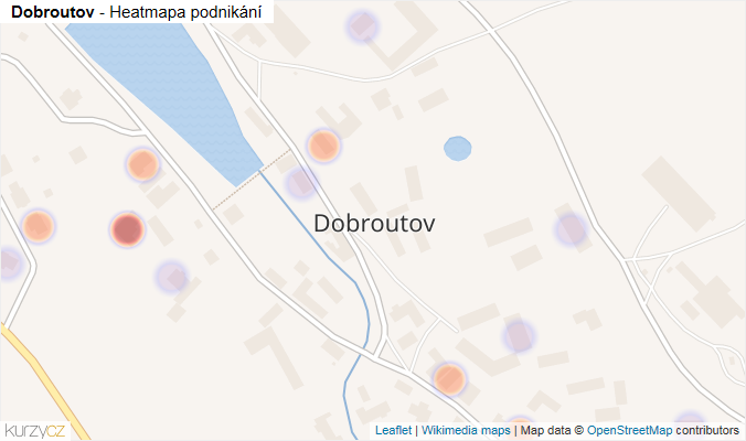 Mapa Dobroutov - Firmy v části obce.
