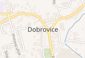 Dobrovice v obci Dobrovice - mapa části obce