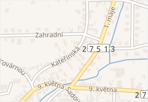 Kateřinská v obci Dobrovice - mapa ulice