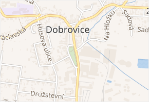 Na Hložku v obci Dobrovice - mapa ulice