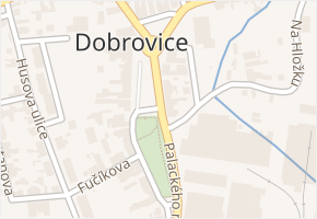 Palackého náměstí v obci Dobrovice - mapa ulice