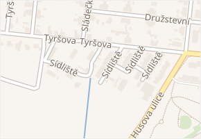 Sídliště v obci Dobrovice - mapa ulice