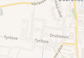 Sládečkova v obci Dobrovice - mapa ulice