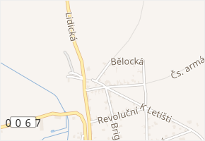 Bělocká v obci Dobrovíz - mapa ulice