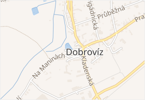 K Rybníku v obci Dobrovíz - mapa ulice