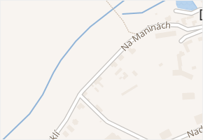 Na Maninách v obci Dobrovíz - mapa ulice