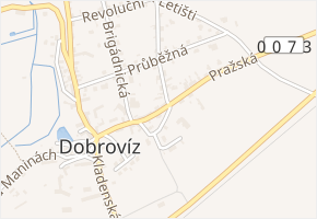 Pražská v obci Dobrovíz - mapa ulice