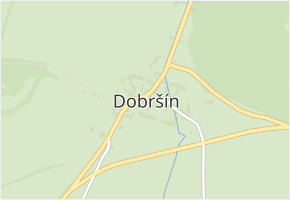 Dobršín v obci Dobršín - mapa části obce