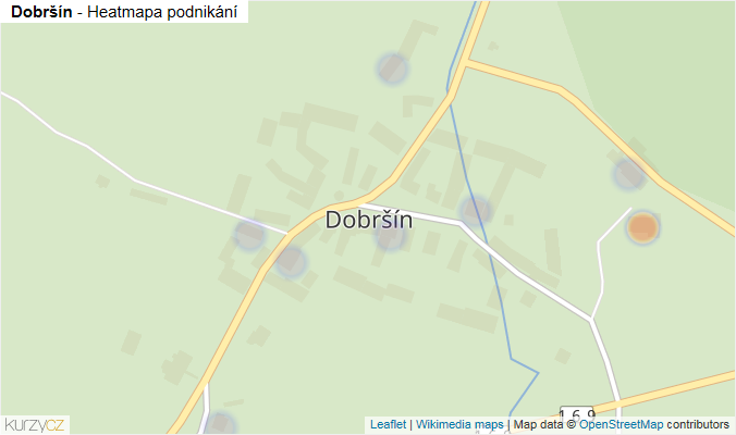 Mapa Dobršín - Firmy v části obce.