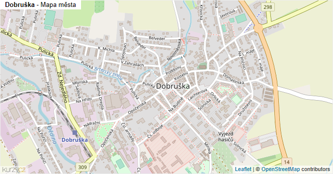 Dobruška - mapa města