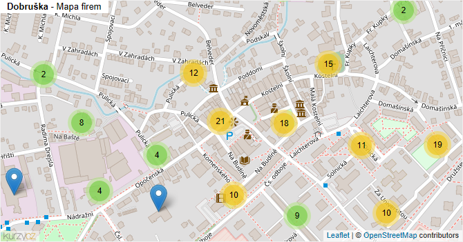 Dobruška - mapa firem