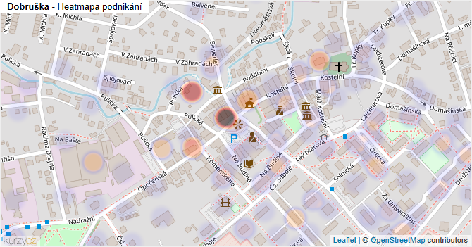 Dobruška - mapa podnikání