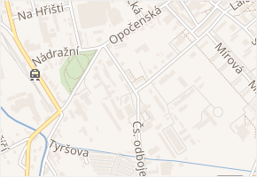 Čsl. armády v obci Dobruška - mapa ulice