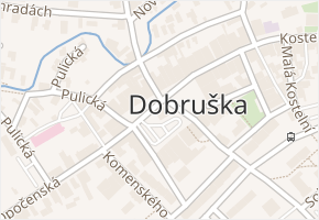 Dobruška v obci Dobruška - mapa části obce