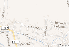 K. Michla v obci Dobruška - mapa ulice